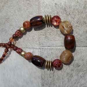 Elegant Brown Beaded Necklace
